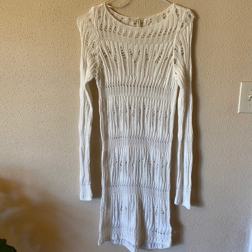 Urban Outfitters white long sleeve dress.